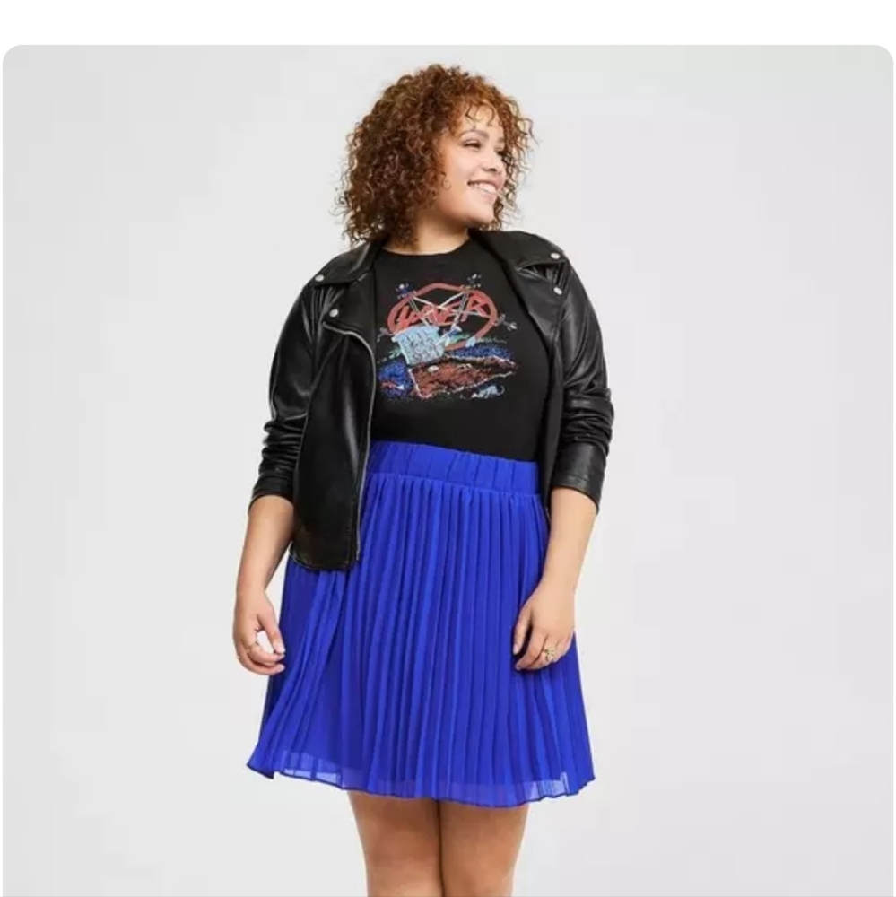 Torrid Mini Chiffon High Waist Pleated Skirt